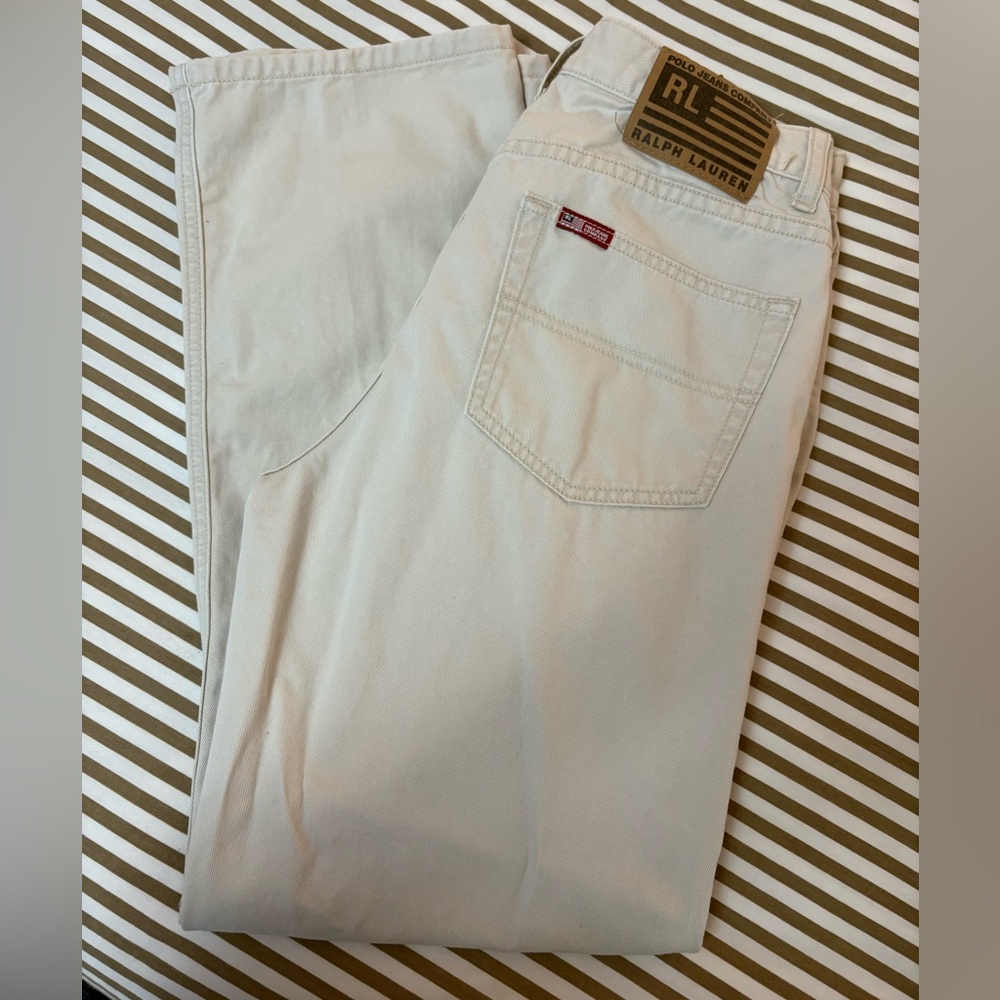 Ralph Lauren cream straight leg pants
